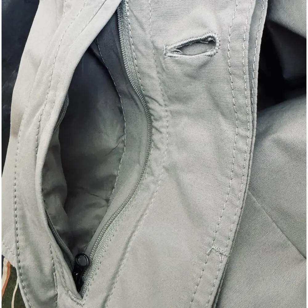 Eddie Bauer Cloud Gray Mens 2X Trench Coat Detachable Quilt Down Vest‎ Liner XXL